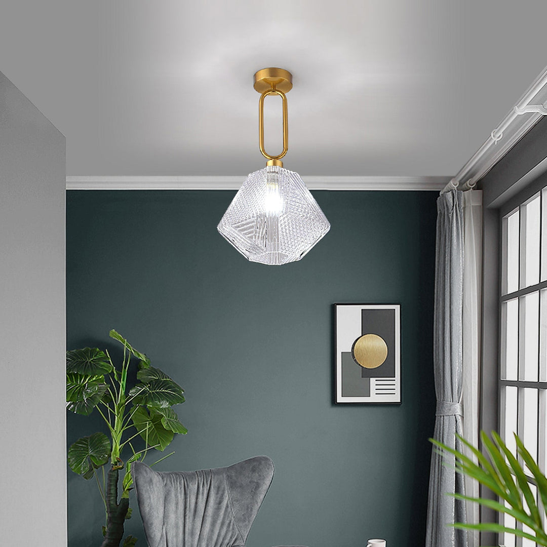 Orion Cut-Glass Ceiling Light