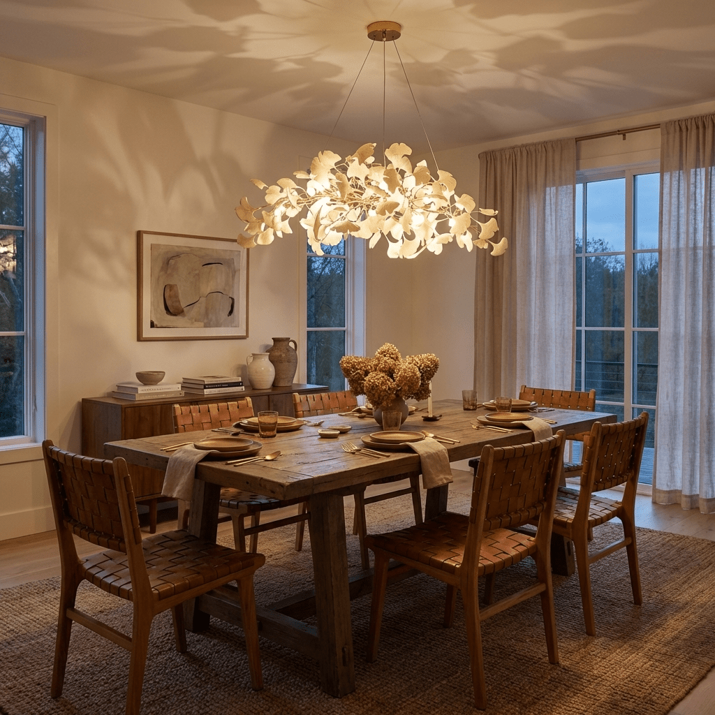 Plume Gingko Chandelier
