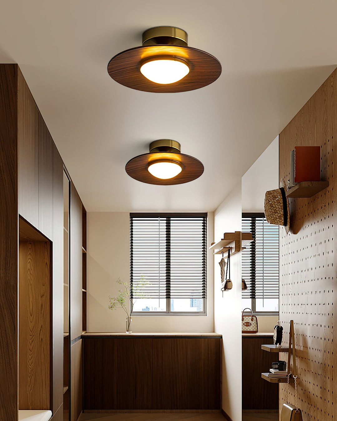 Vento Wood Ceiling Light