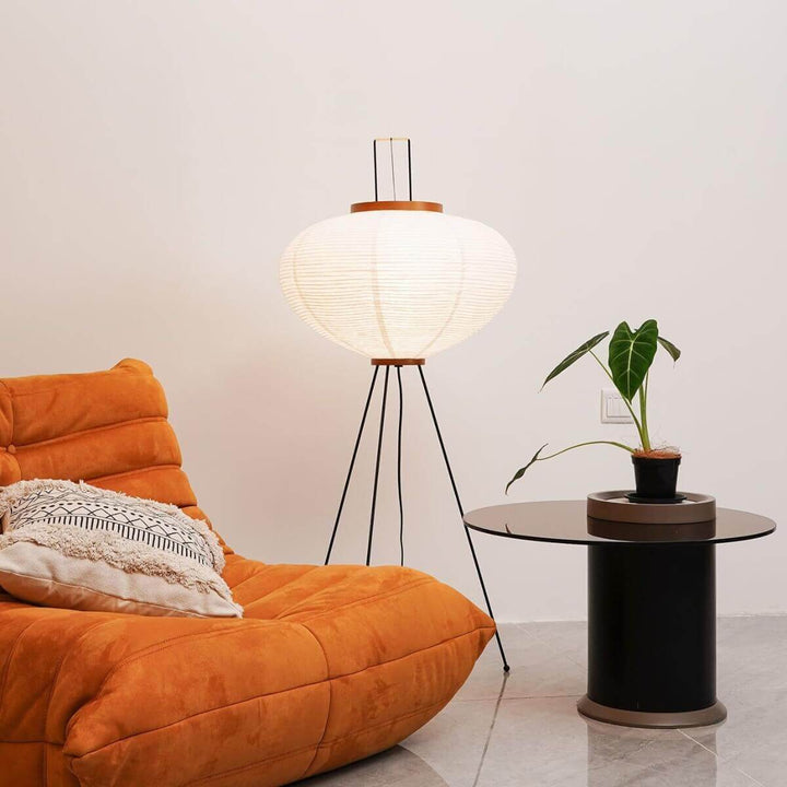 Paper Floor Lamp - Japandi, for Living Room &amp; Reading Nook | Sten