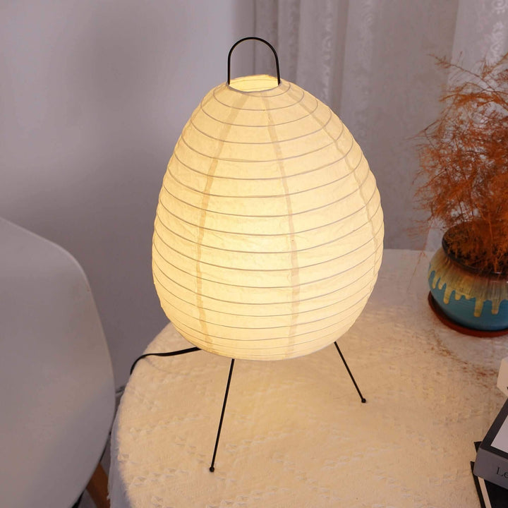 Paper Table Lamp - Japandi, for Bedside &amp; Living Room | Noa