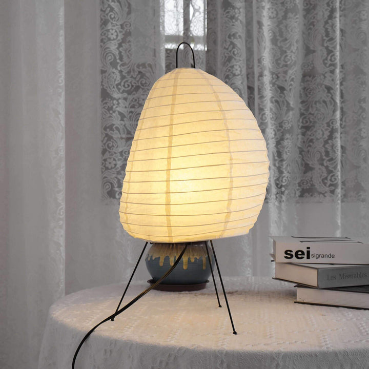 Paper Table Lamp - Japandi, for Bedside &amp; Living Room | Noa