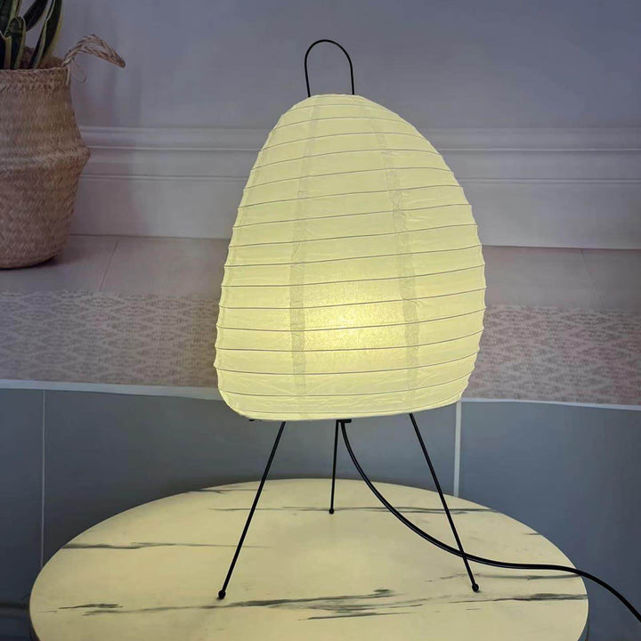 Paper Table Lamp - Japandi, for Bedside &amp; Living Room | Noa