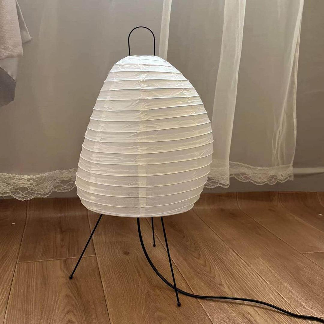 Paper Table Lamp - Japandi, for Bedside &amp; Living Room | Noa