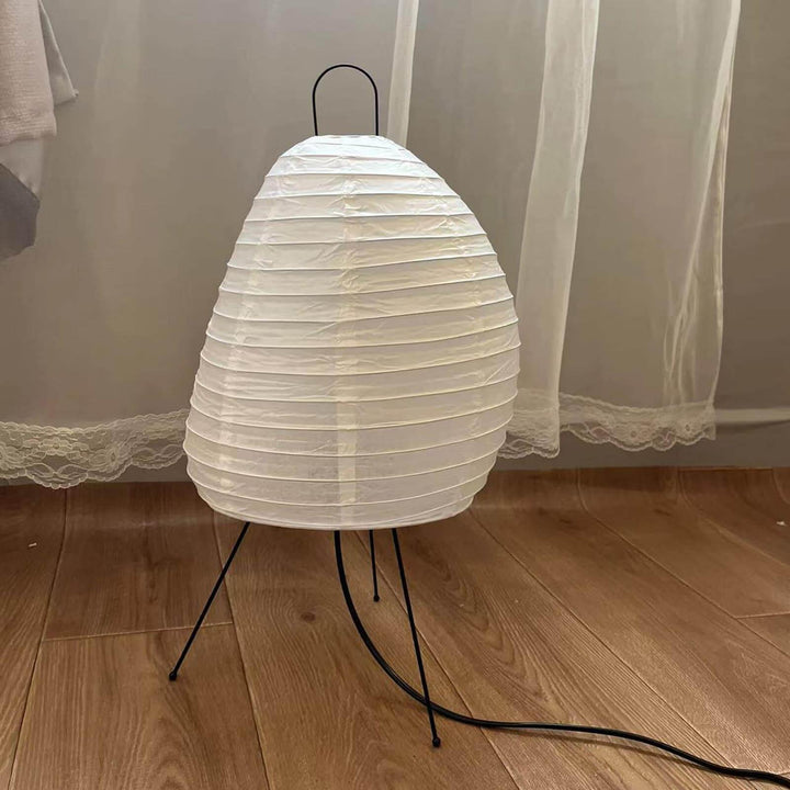 Paper Table Lamp - Japandi, for Bedside &amp; Living Room | Noa