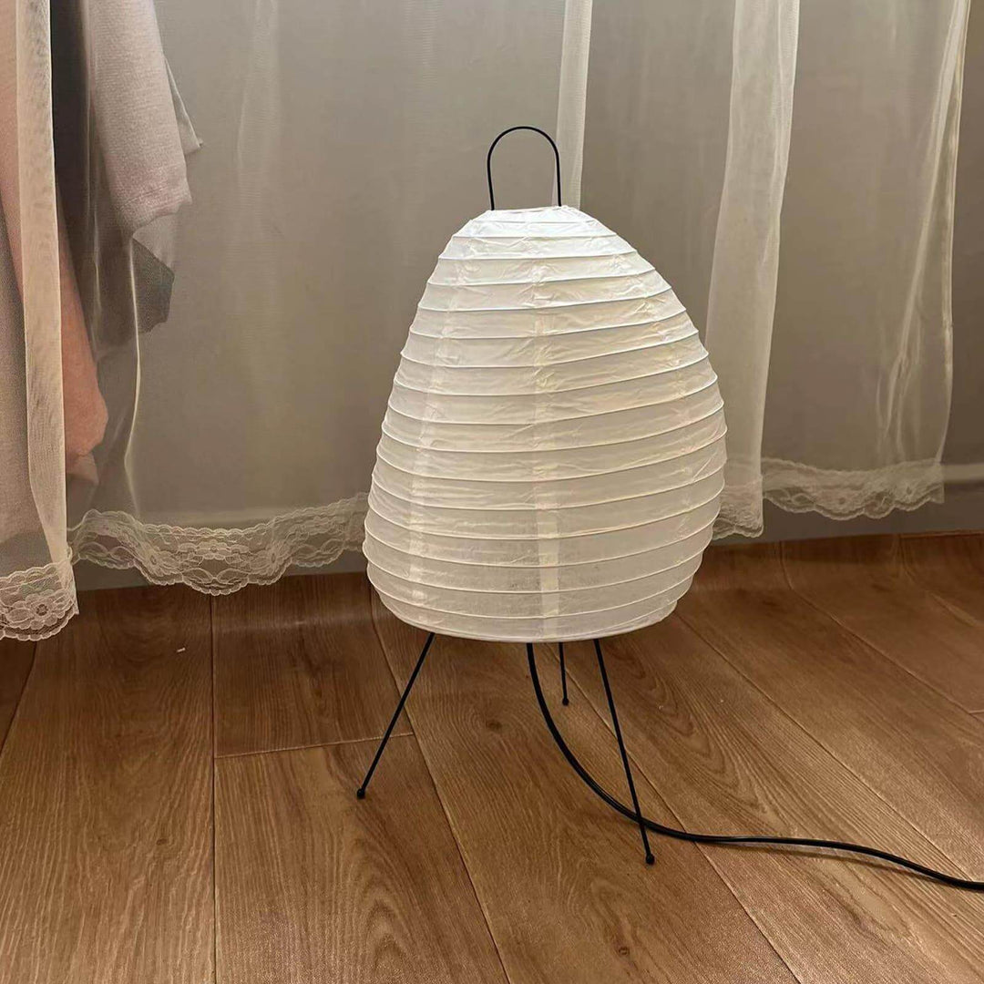Paper Table Lamp - Japandi, for Bedside &amp; Living Room | Noa