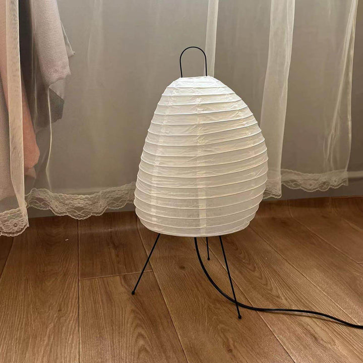 Paper Table Lamp - Japandi, for Bedside &amp; Living Room | Noa