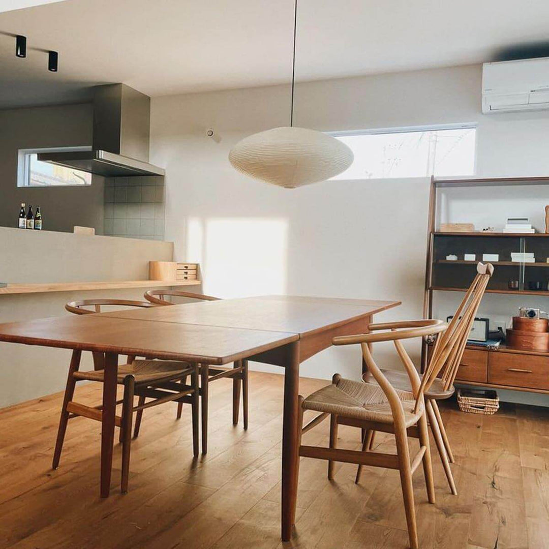 Washi Disc Pendant - Japandi Light for Kitchen Island &amp; Dining Room | Mei