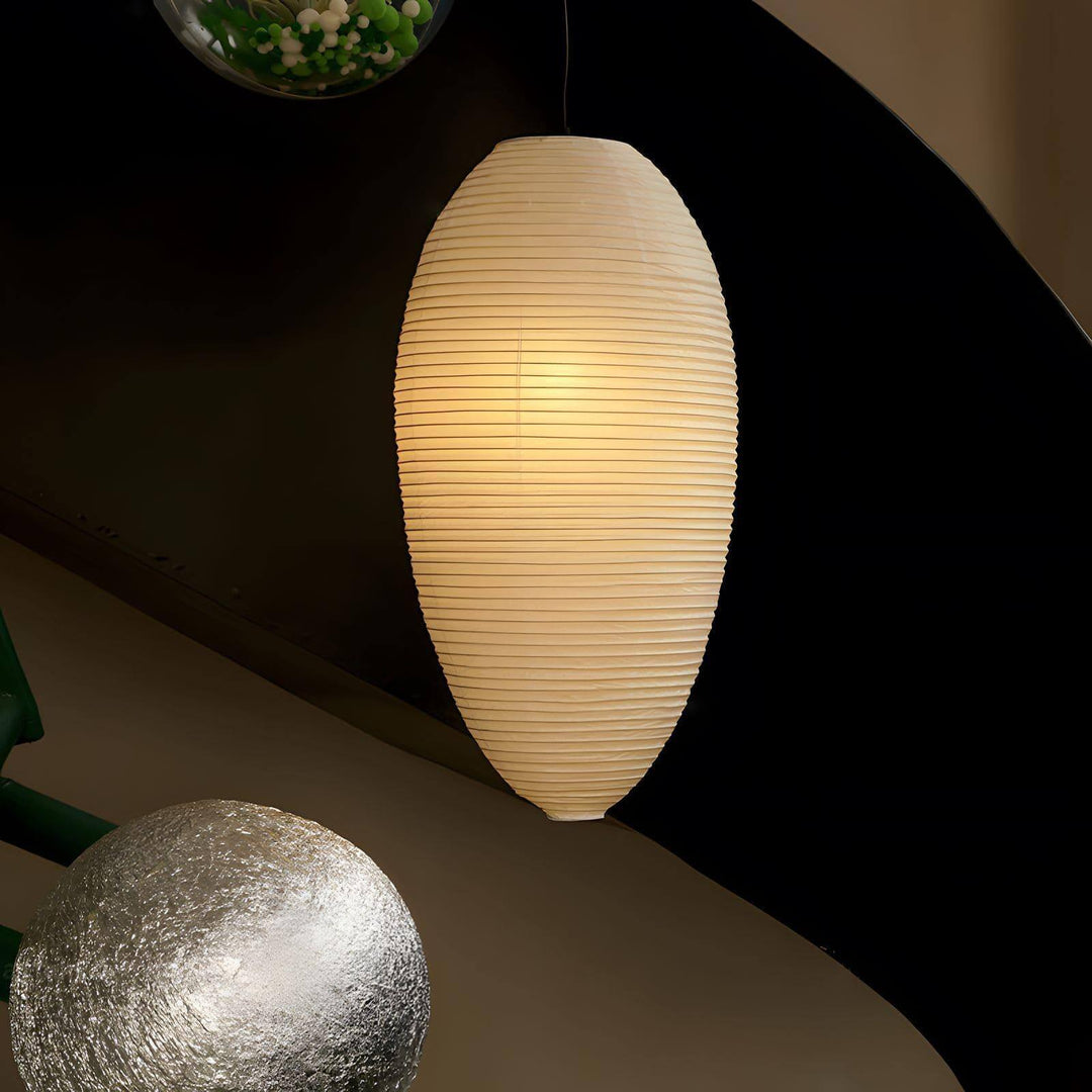 Washi Drum Pendant - Japandi Light for Kitchen Island &amp; Dining Room | Yuki