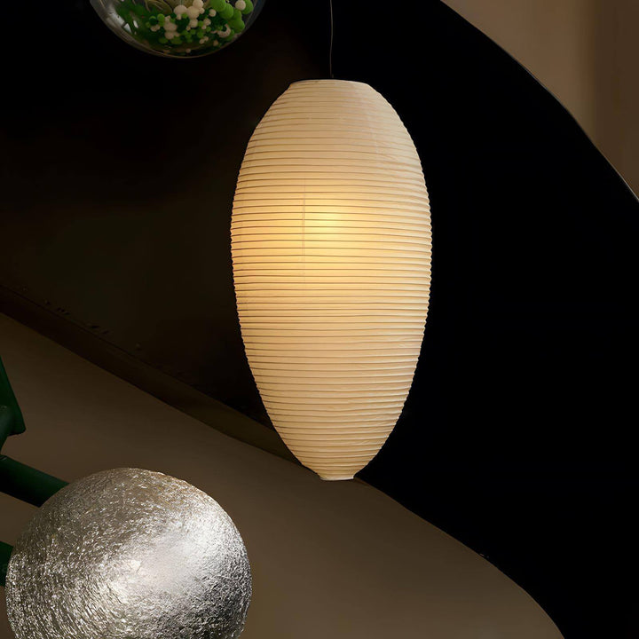 Washi Drum Pendant - Japandi Light for Kitchen Island &amp; Dining Room | Yuki