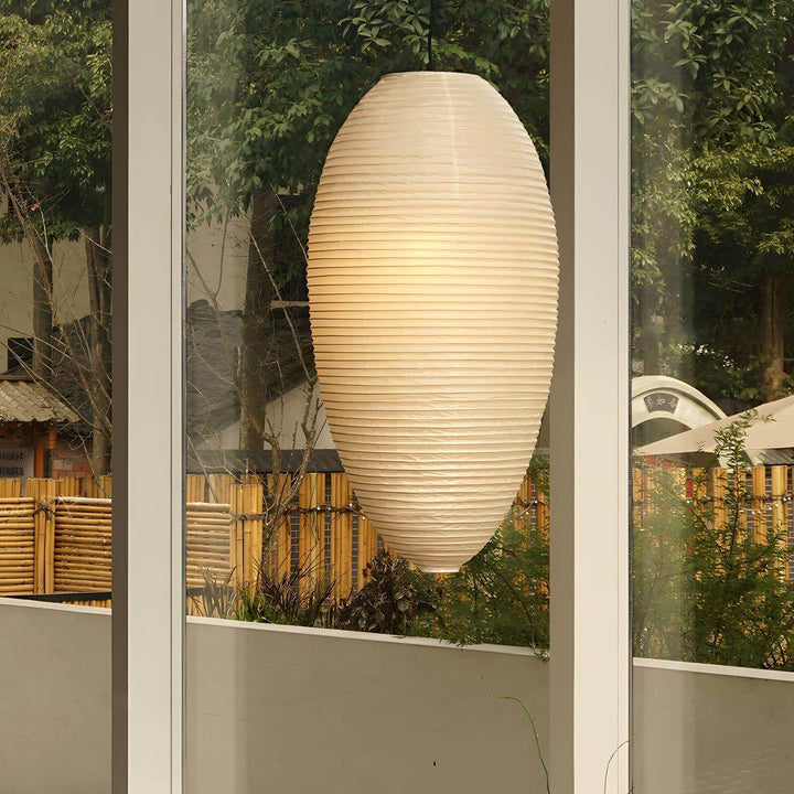 Washi Drum Pendant - Japandi Light for Kitchen Island &amp; Dining Room | Yuki