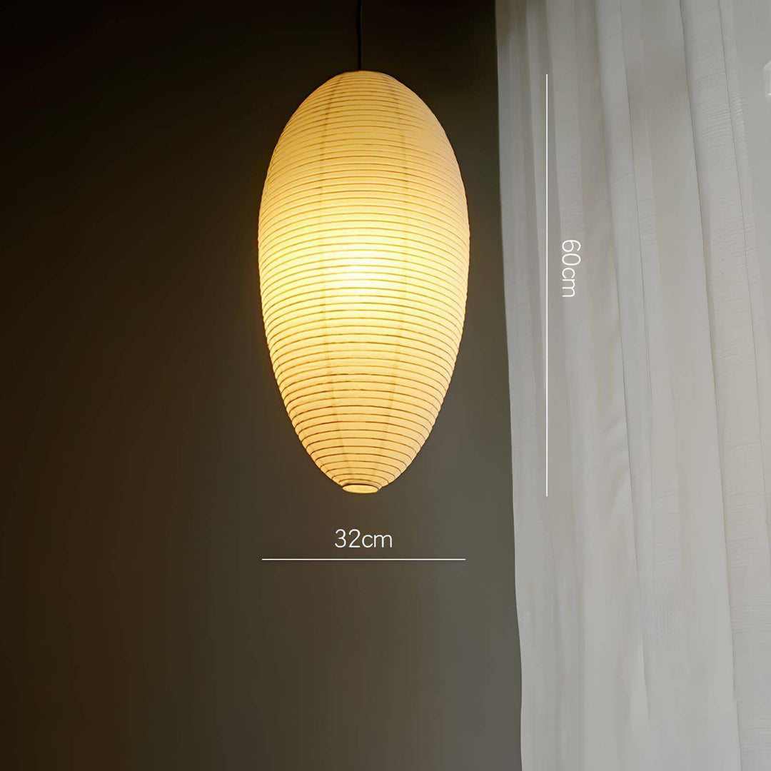 Washi Drum Pendant - Japandi Light for Kitchen Island &amp; Dining Room | Yuki