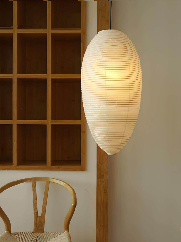 Washi Drum Pendant - Japandi Light for Kitchen Island &amp; Dining Room | Yuki
