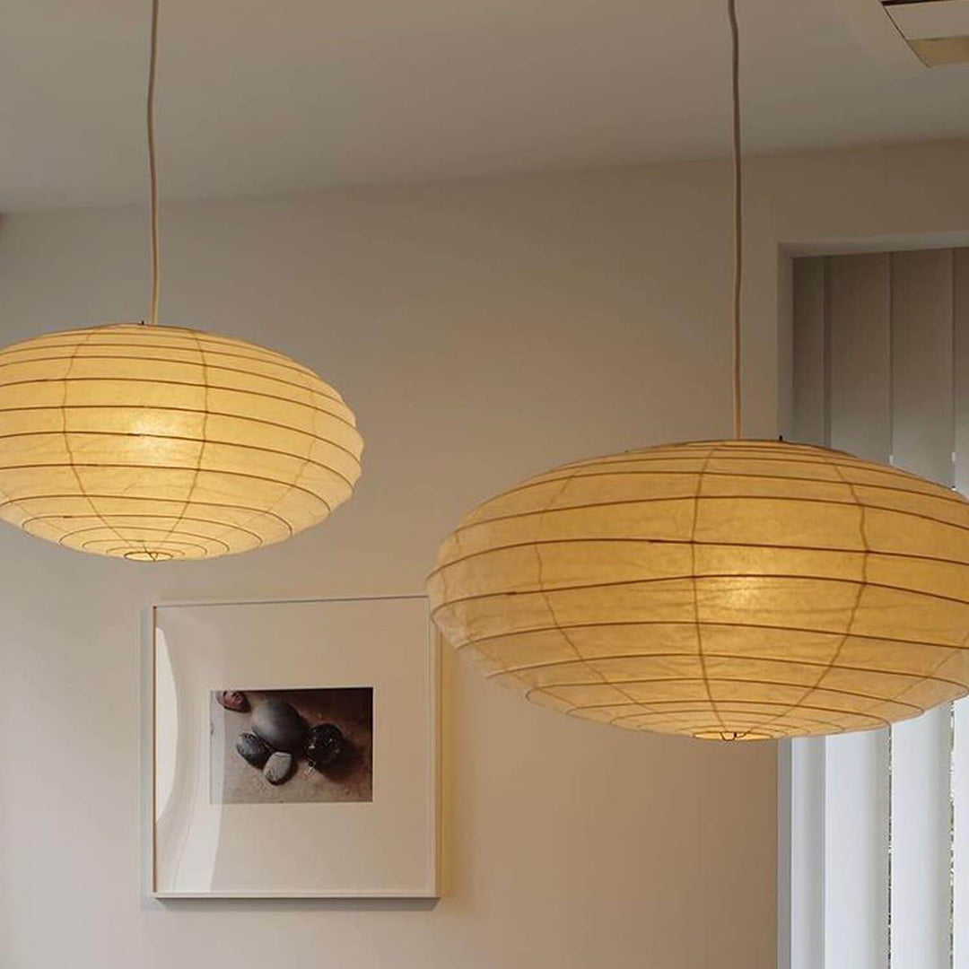 Washi Bell Pendant - Japandi Light for Kitchen Island &amp; Dining Room | Saki