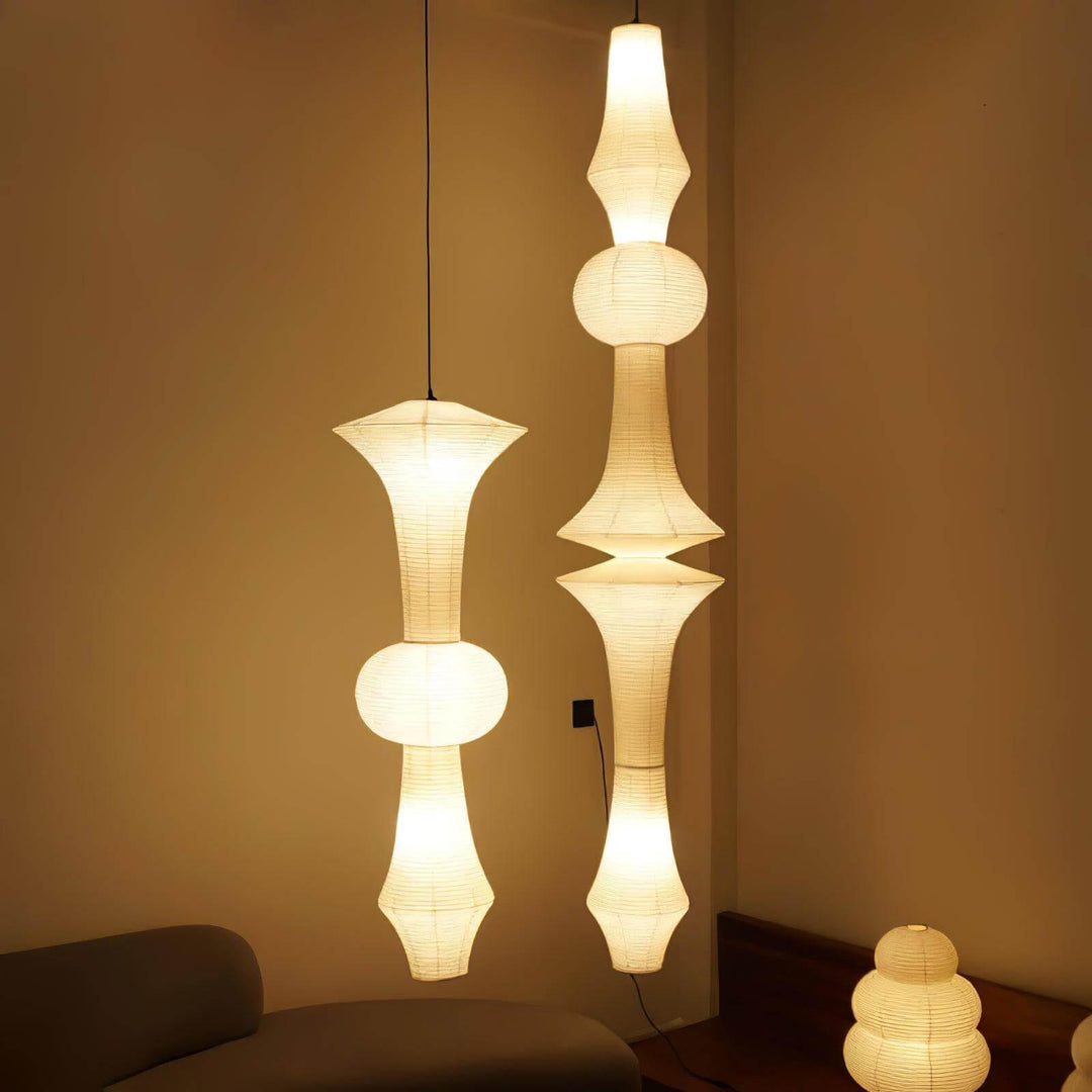 Washi Column Pendant - Japandi Light for Kitchen Island &amp; Dining Room | Fenna