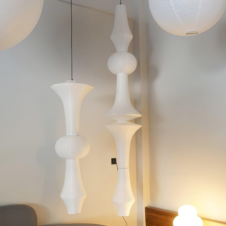 Washi Column Pendant - Japandi Light for Kitchen Island &amp; Dining Room | Fenna