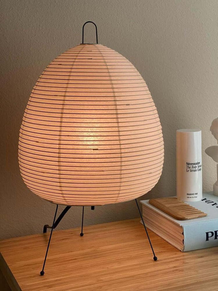 Lantern Table Lamp - Japandi, for Bedside &amp; Living Room | Hina
