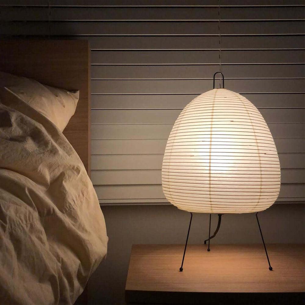 Lantern Table Lamp - Japandi, for Bedside &amp; Living Room | Hina