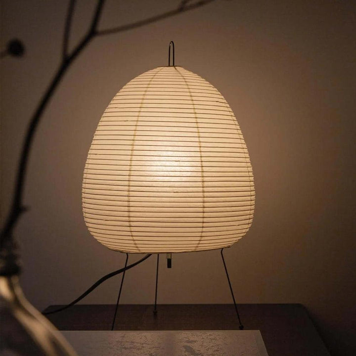 Lantern Table Lamp - Japandi, for Bedside &amp; Living Room | Hina