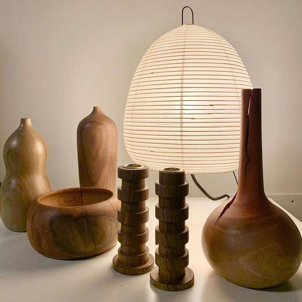 Lantern Table Lamp - Japandi, for Bedside &amp; Living Room | Hina