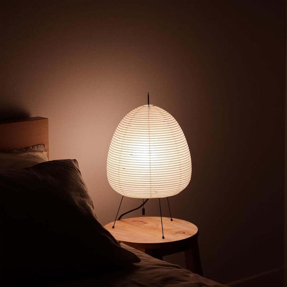 Lantern Table Lamp - Japandi, for Bedside &amp; Living Room | Hina