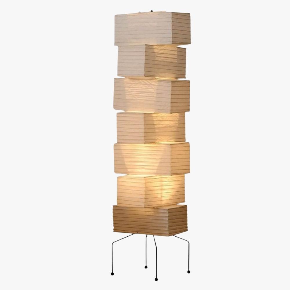 Paper Floor Lamp - Japandi, for Living Room & Reading Nook | Sander