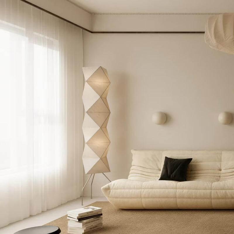 Paper Floor Lamp - Japandi, for Living Room &amp; Reading Nook | Quint