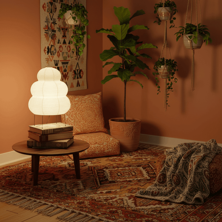 Lantern Table Lamp - Japandi, for Bedside &amp; Living Room | Hina