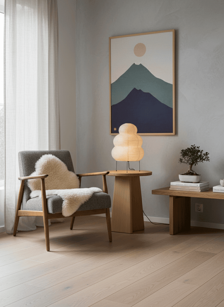 Lantern Table Lamp - Japandi, for Bedside &amp; Living Room | Hina