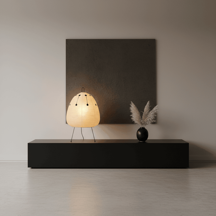 Lantern Table Lamp - Japandi, for Bedside &amp; Living Room | Hina