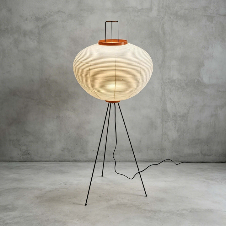 Paper Floor Lamp - Japandi, for Living Room &amp; Reading Nook | Sten