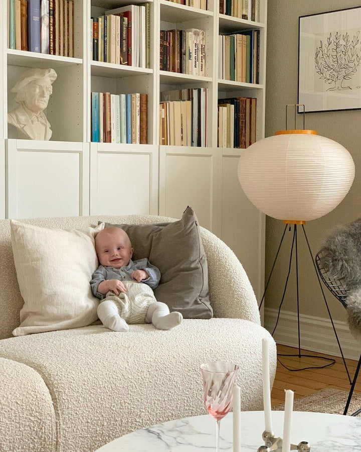 Rice Paper Floor Lamp - Japandi, for Living Room &amp; Reading Nook | Mori