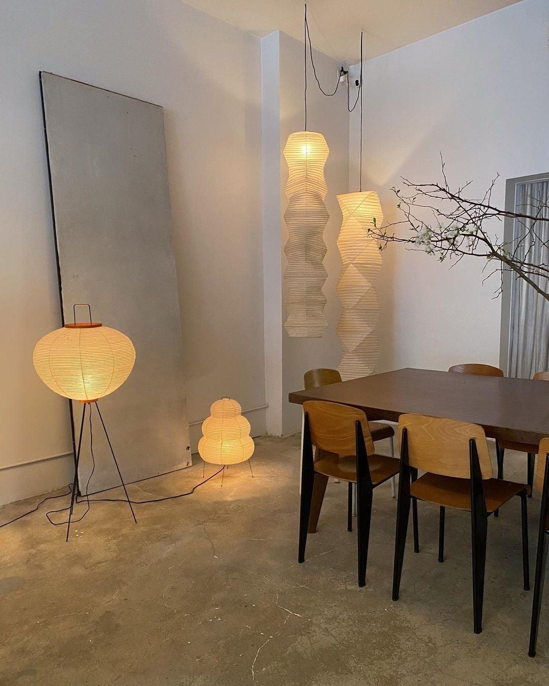 Rice Paper Floor Lamp - Japandi, for Living Room &amp; Reading Nook | Mori