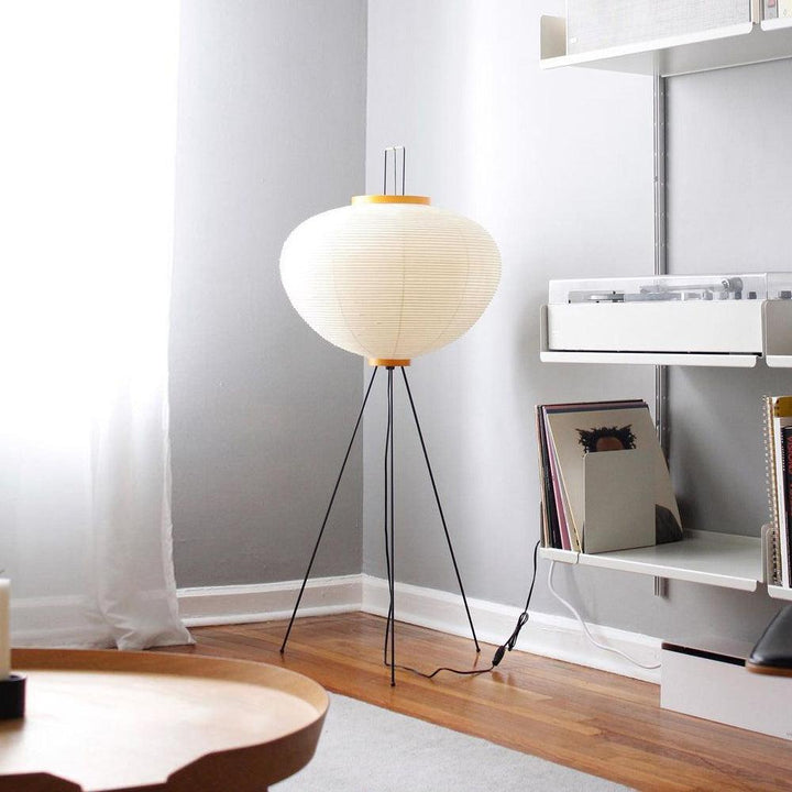 Rice Paper Floor Lamp - Japandi, for Living Room &amp; Reading Nook | Mori