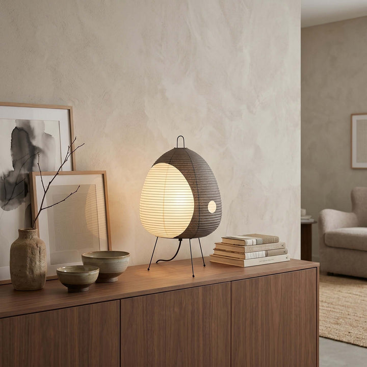 Paper Table Lamp - Japandi, for Bedside &amp; Living Room | Ymir