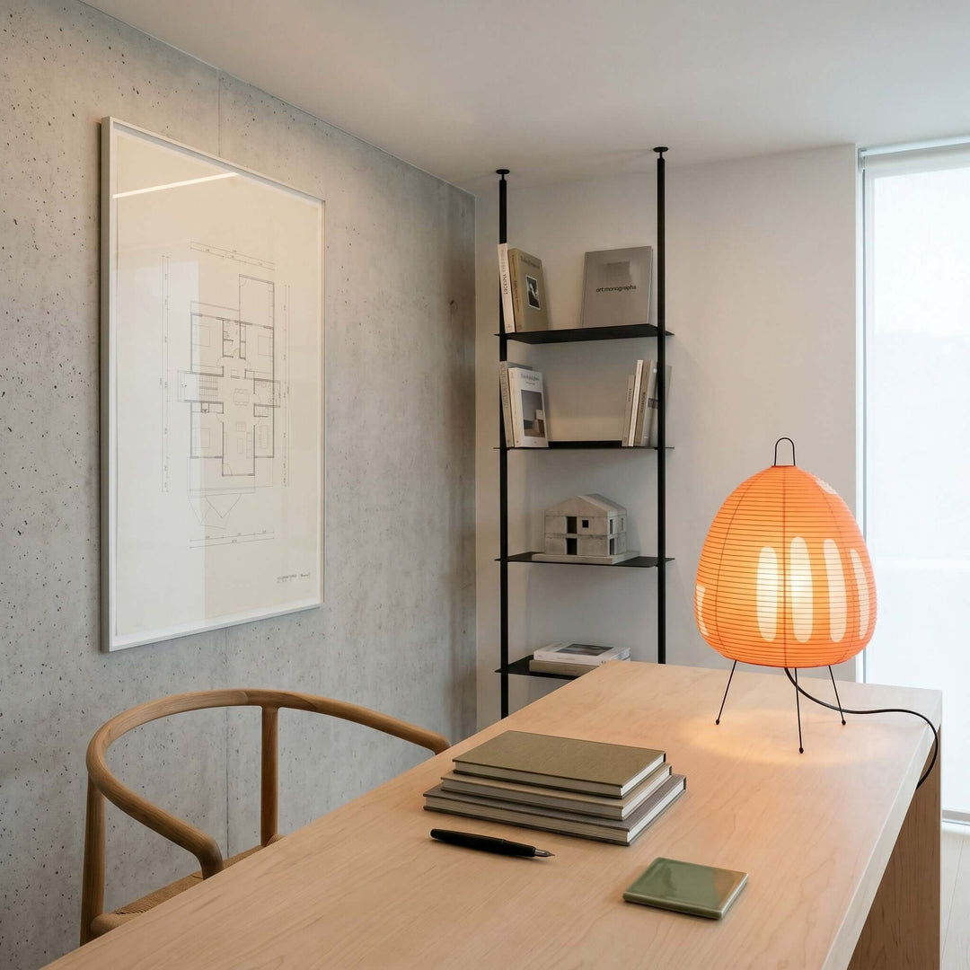Paper Table Lamp - Japandi, for Bedside &amp; Living Room | Ymir