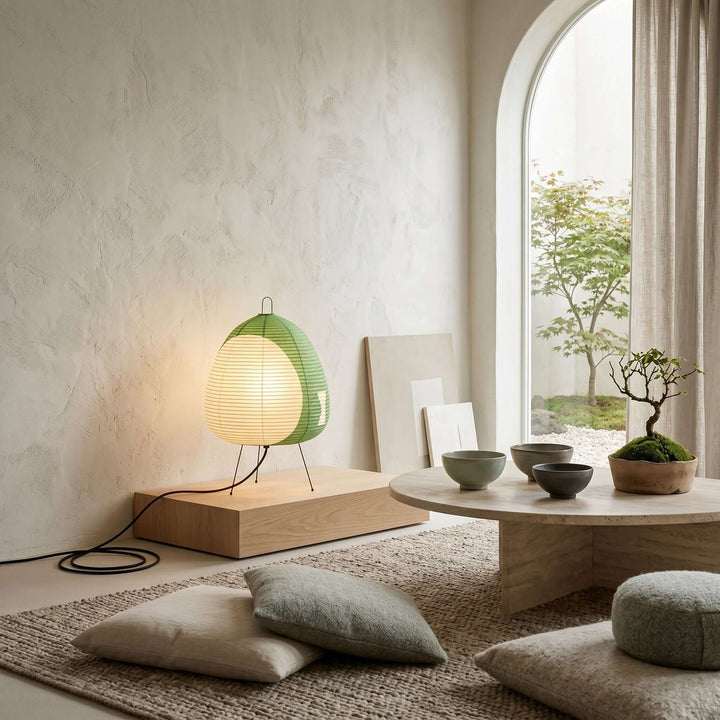Paper Table Lamp - Japandi, for Bedside &amp; Living Room | Ymir