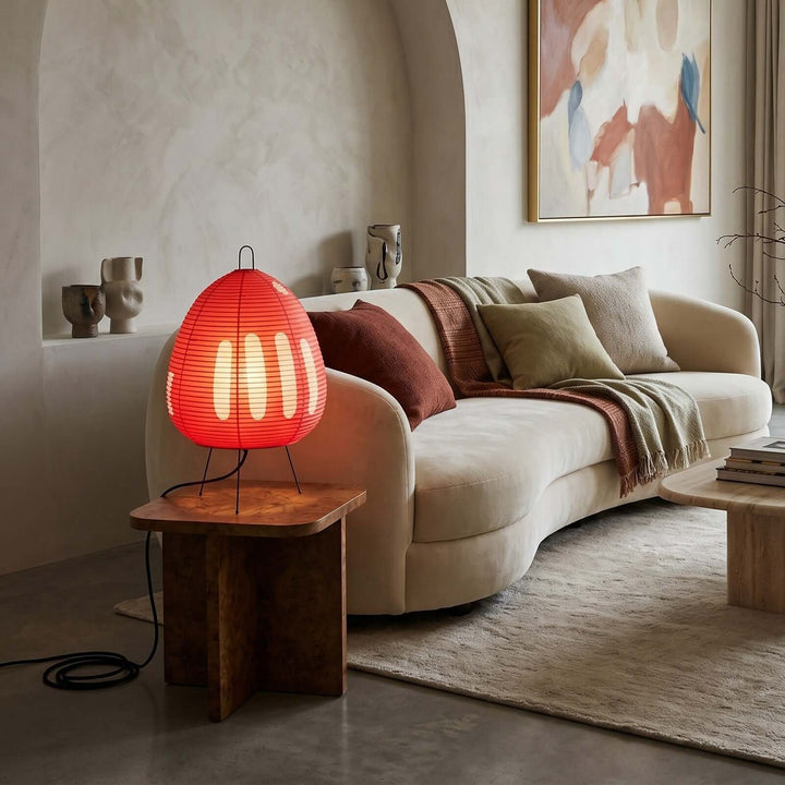 Paper Table Lamp - Japandi, for Bedside &amp; Living Room | Ymir