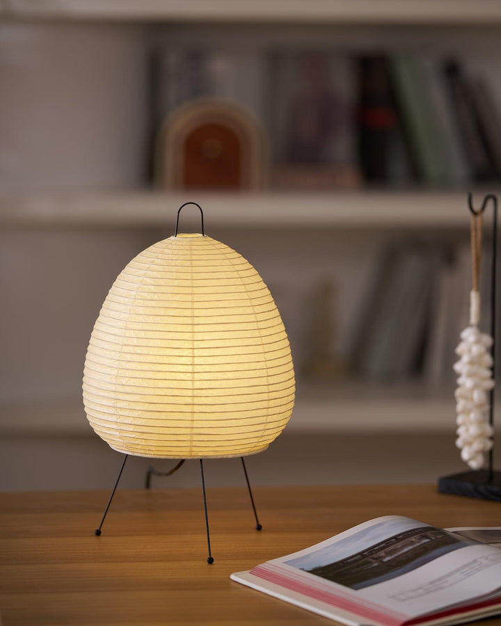 Lantern Table Lamp - Japandi, for Bedside &amp; Living Room | Hina