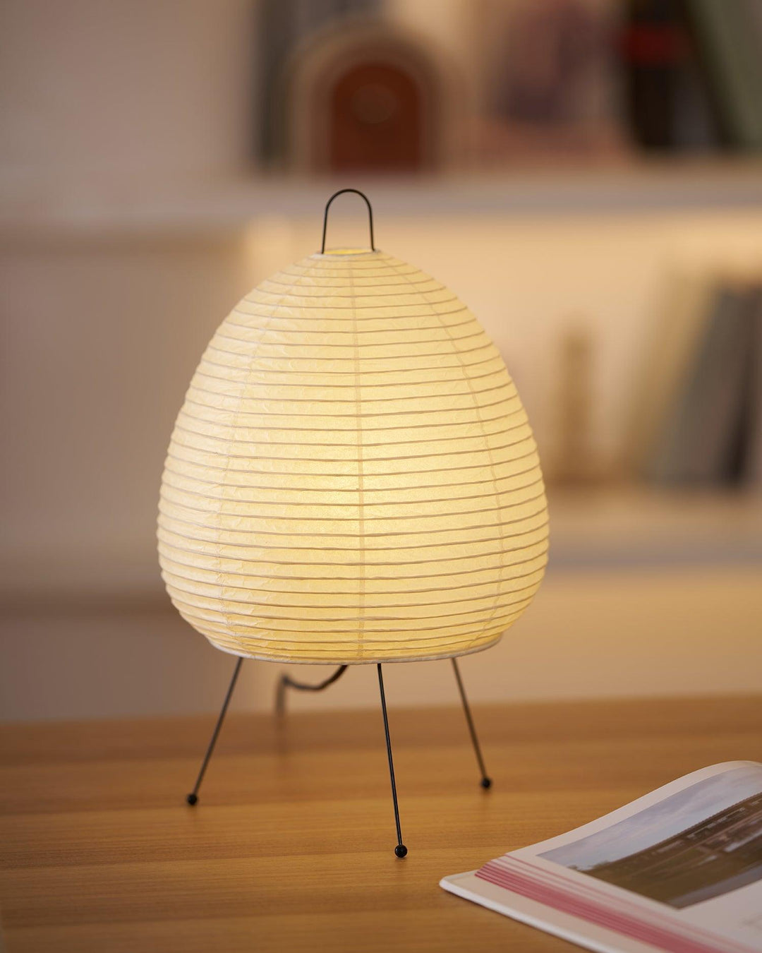 Lantern Table Lamp - Japandi, for Bedside &amp; Living Room | Hina