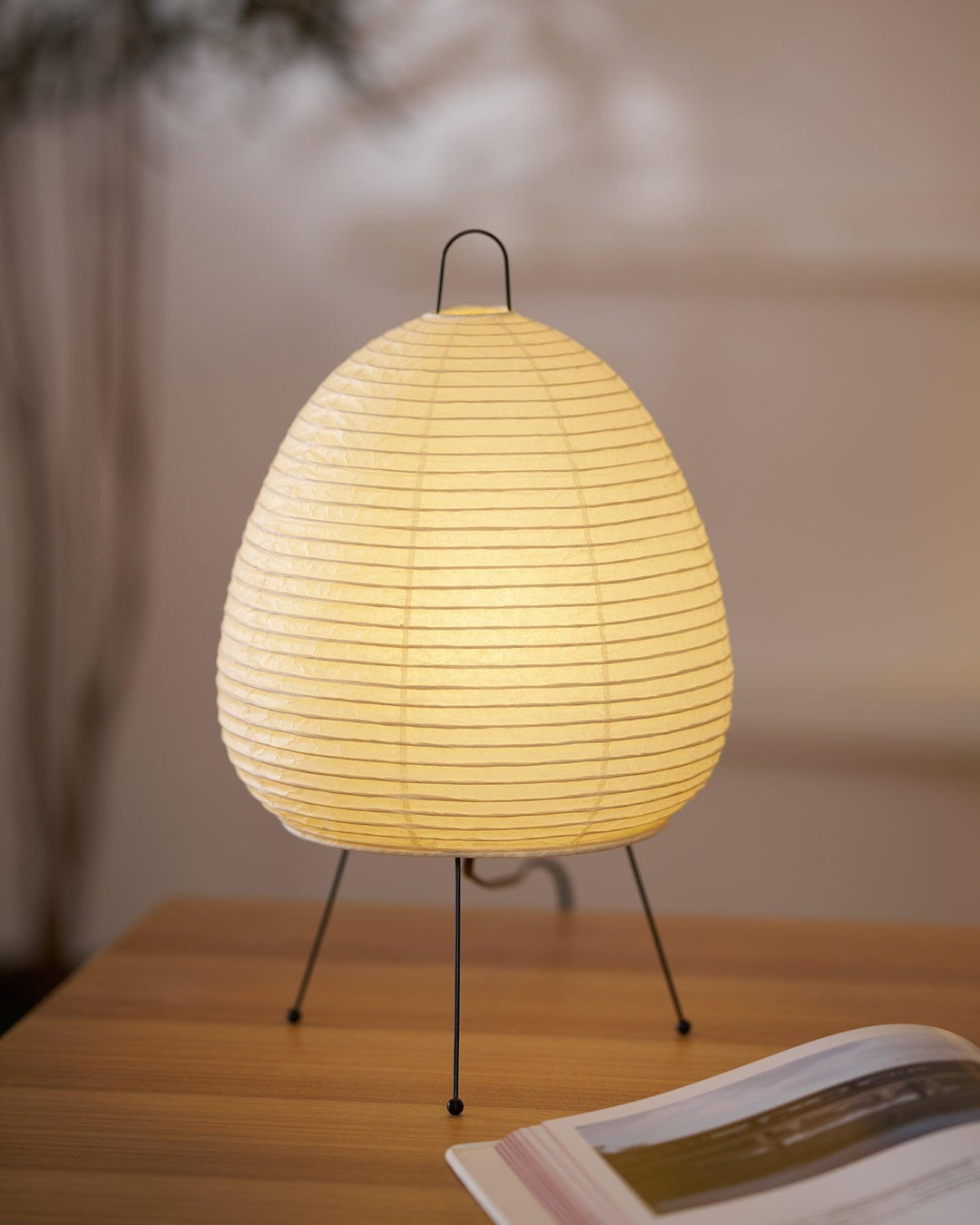 Lantern Table Lamp - Japandi, for Bedside &amp; Living Room | Hina