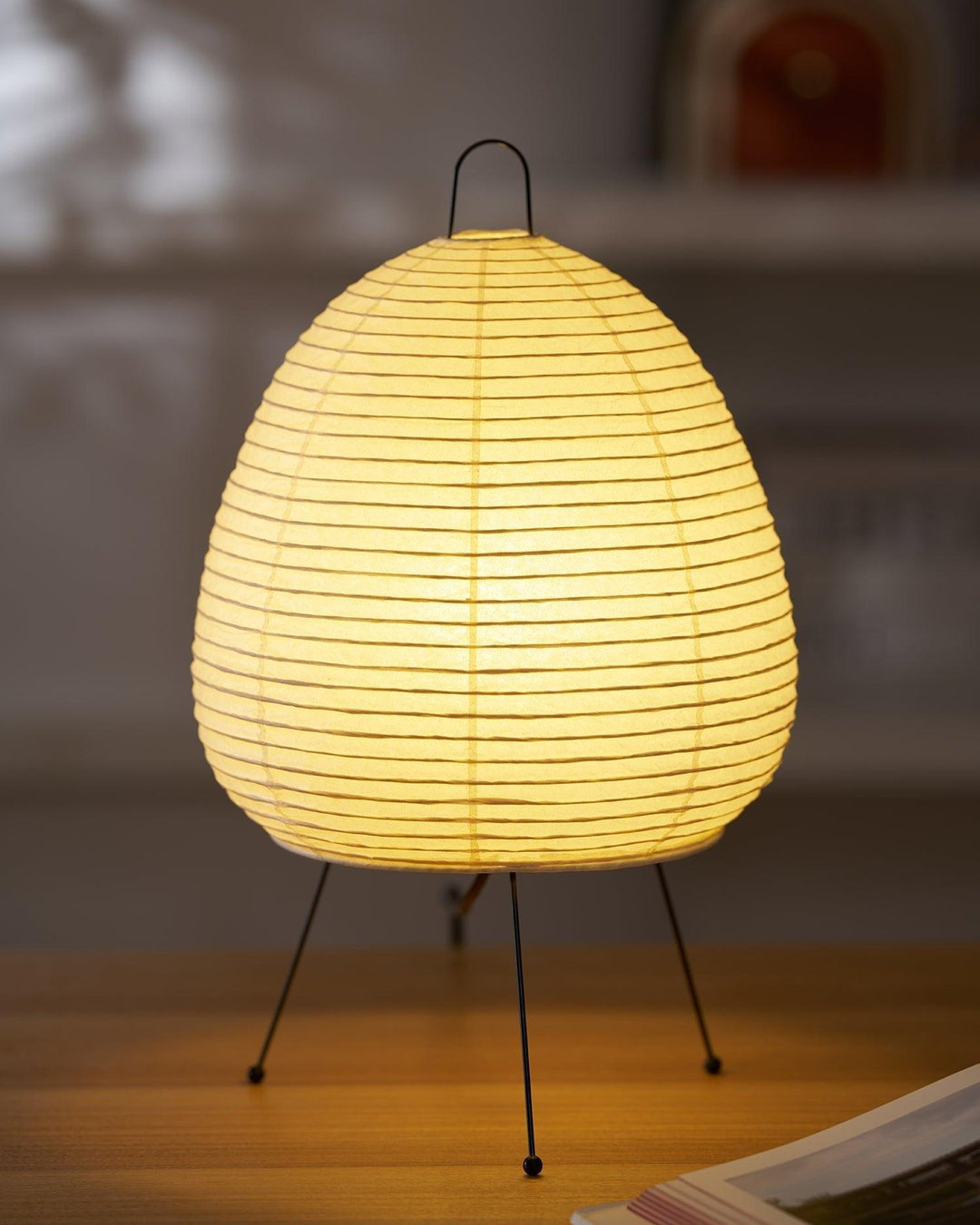 Lantern Table Lamp - Japandi, for Bedside &amp; Living Room | Hina