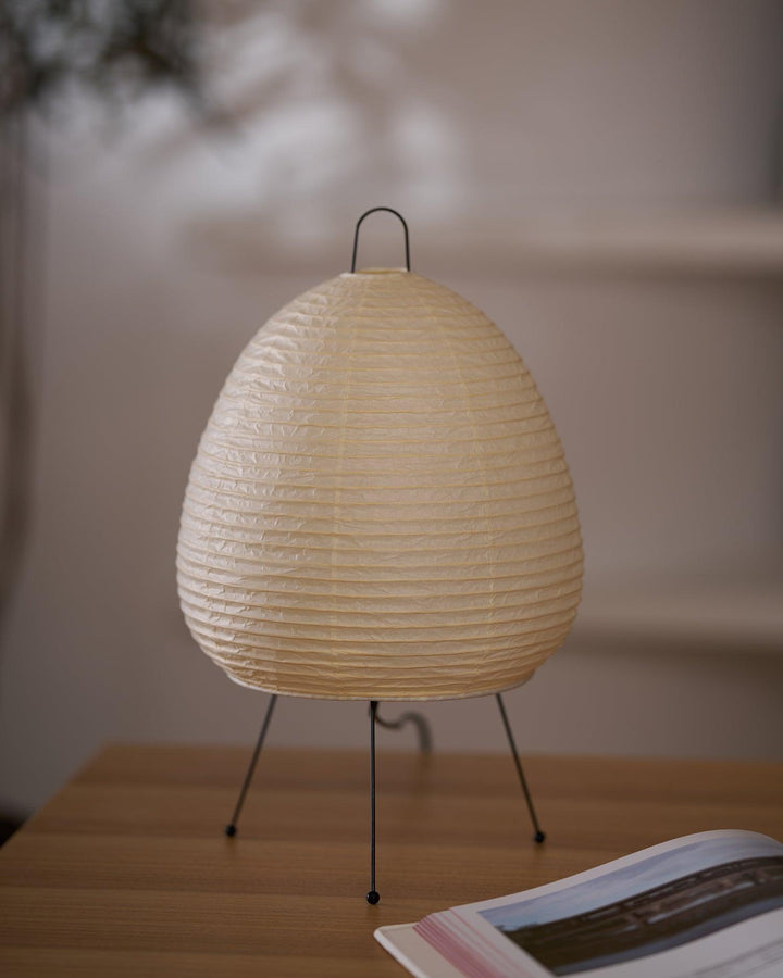 Lantern Table Lamp - Japandi, for Bedside &amp; Living Room | Hina