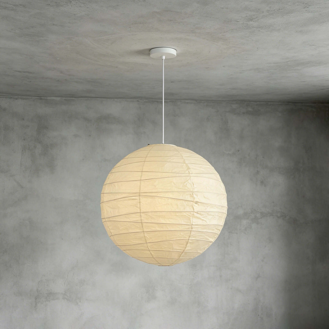 D-Series Paper Pendant - Japandi Light for Kitchen Island &amp; Dining Room | Asuka