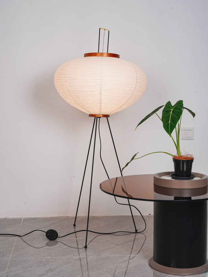 Rice Paper Floor Lamp - Japandi, for Living Room &amp; Reading Nook | Mori
