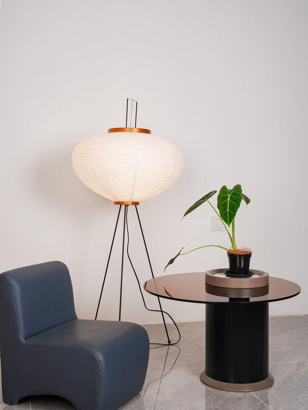 Rice Paper Floor Lamp - Japandi, for Living Room &amp; Reading Nook | Mori