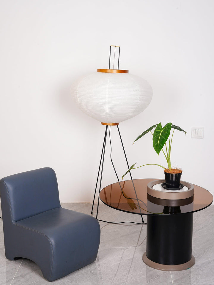 Rice Paper Floor Lamp - Japandi, for Living Room &amp; Reading Nook | Mori