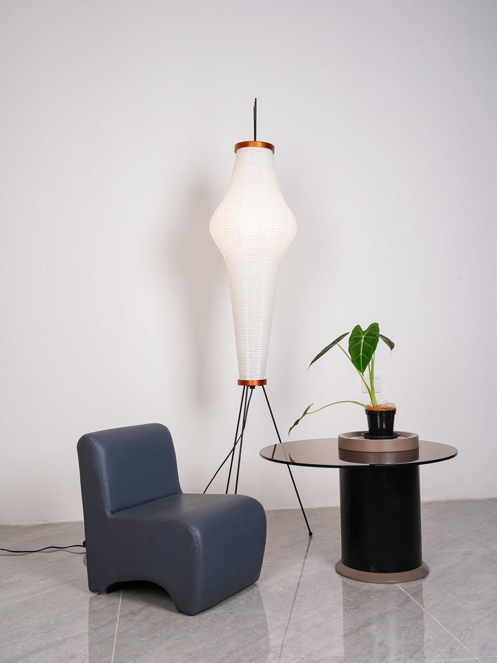 Rice Paper Floor Lamp - Japandi, for Living Room &amp; Reading Nook | Mori