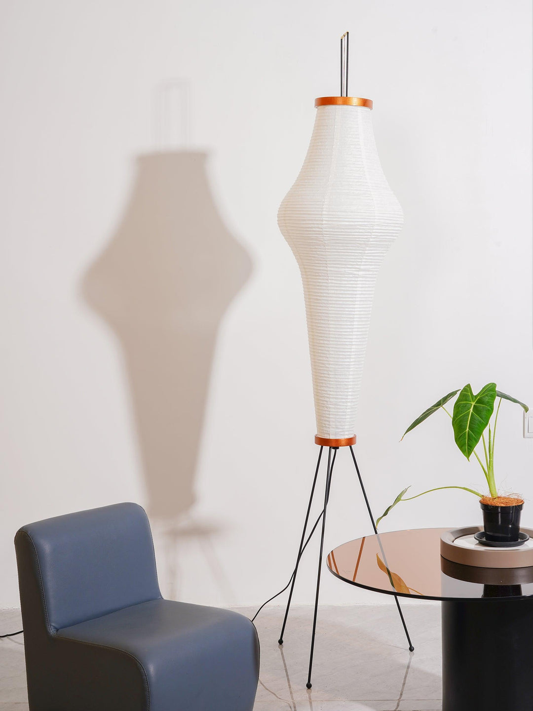 Rice Paper Floor Lamp - Japandi, for Living Room &amp; Reading Nook | Mori