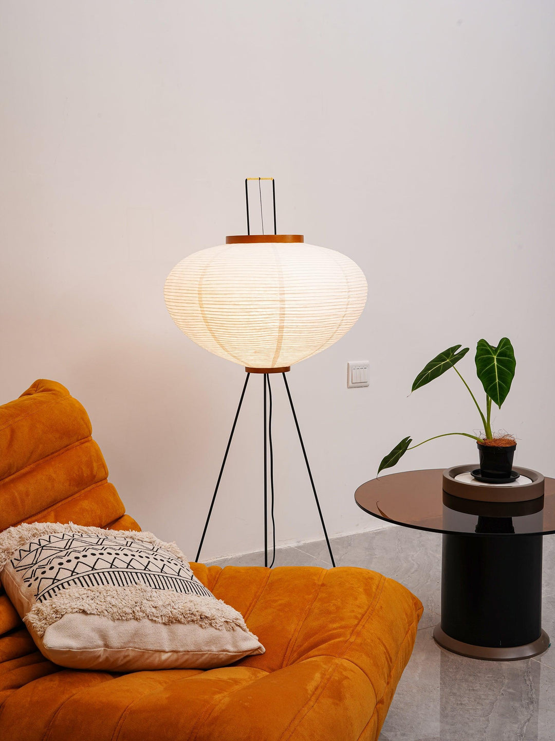 Rice Paper Floor Lamp - Japandi, for Living Room &amp; Reading Nook | Mori